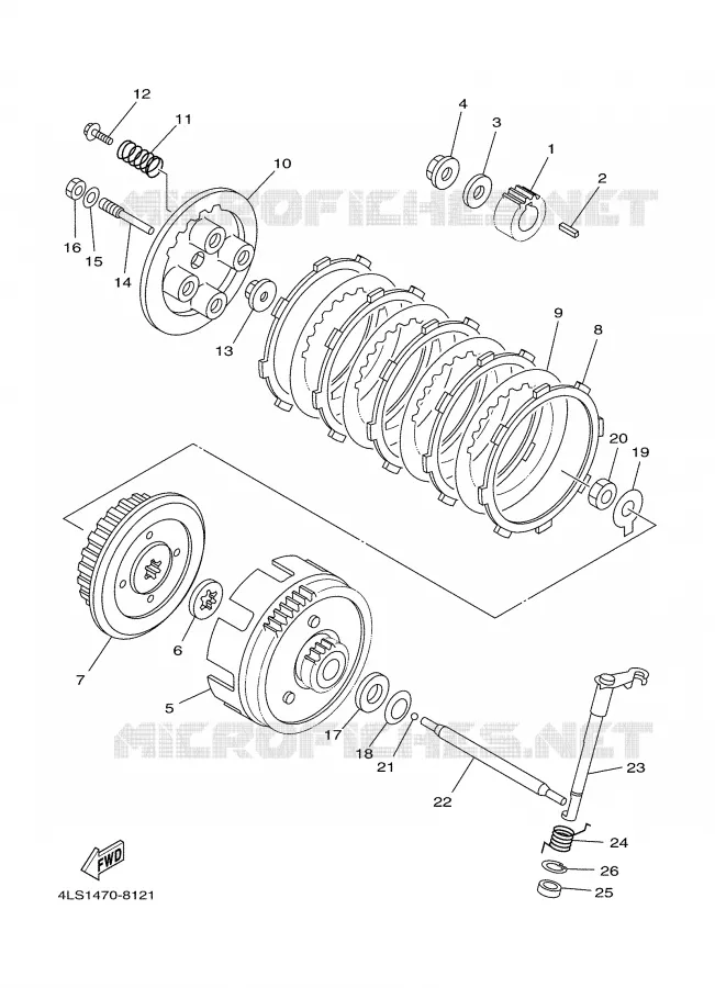 EMBRAYAGE DE DEMARREUR Yamaha MOTO 125 2007 TTR  TTR125LEW