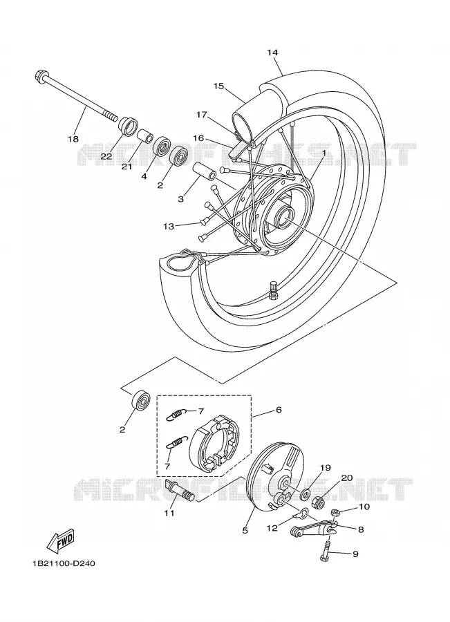 ROUE AVANT Yamaha MOTO 125 2007 TTR  TTR125LEW