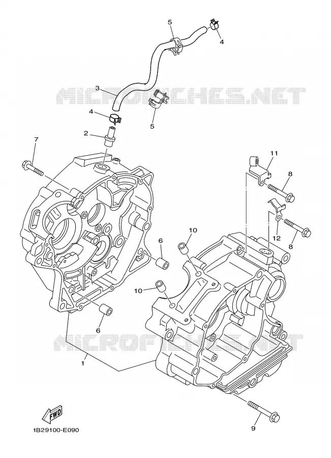 CARTER MOTEUR Yamaha MOTO 125 2008 TTR  TTR125LEX
