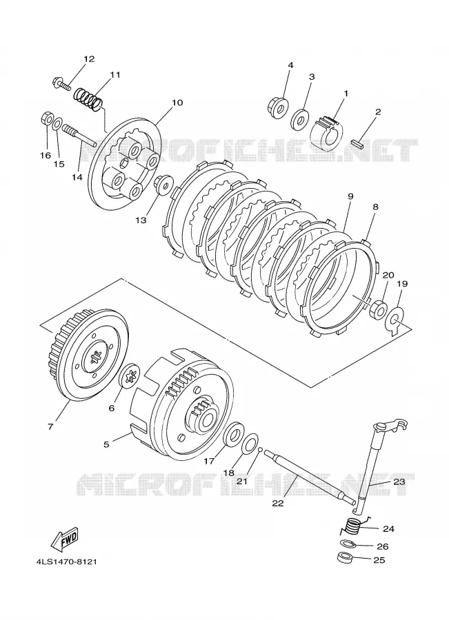 EMBRAYAGE DE DEMARREUR Yamaha MOTO 125 2000 TTR  TTR125LM