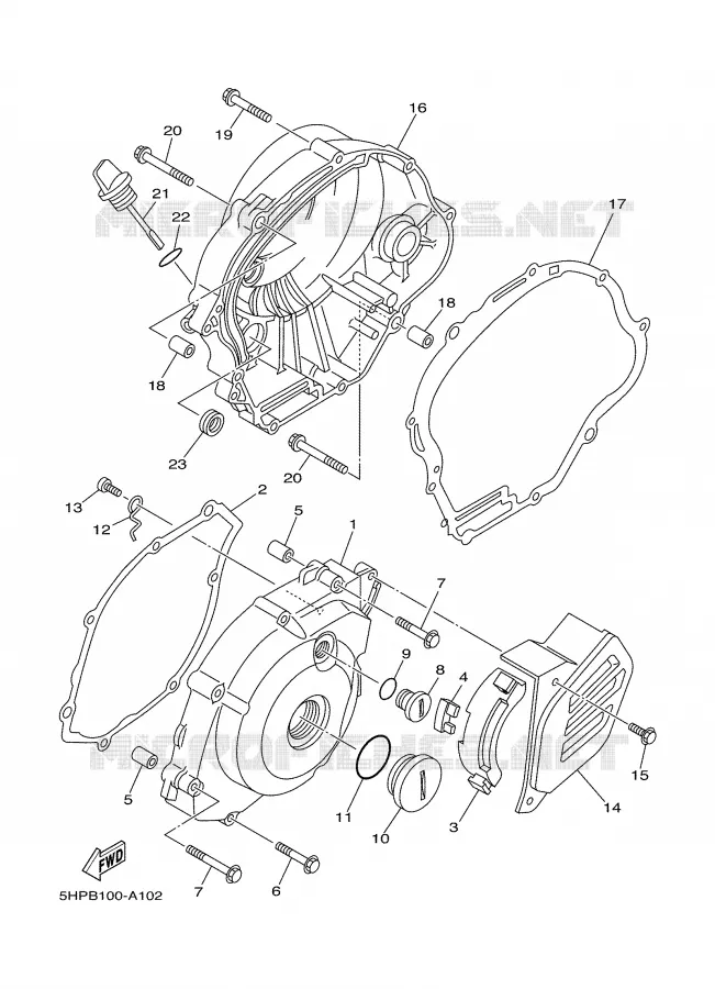 CARTER - MOTEUR 1 Yamaha MOTO 125 2005 TTR  TT-R125LT