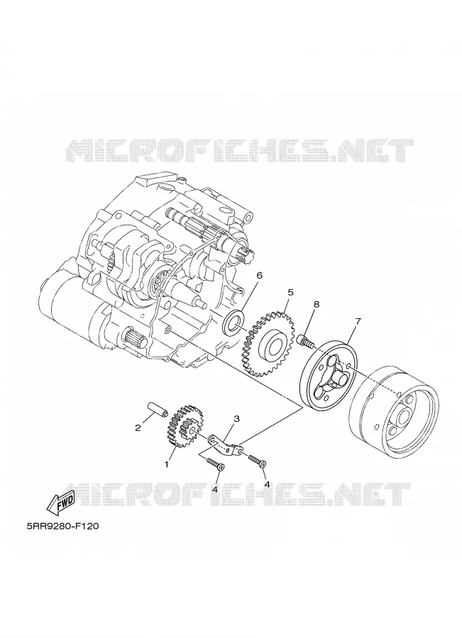 EMBRAYAGE DE DEMARREUR Yamaha MOTO 125 2009 TTR BIG WHEELS  TT-R125LWEY