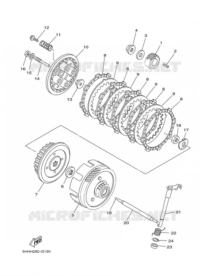 EMBRAYAGE DE DEMARREUR Yamaha MOTO 125 2009 TTR BIG WHEELS  TT-R125LWEY