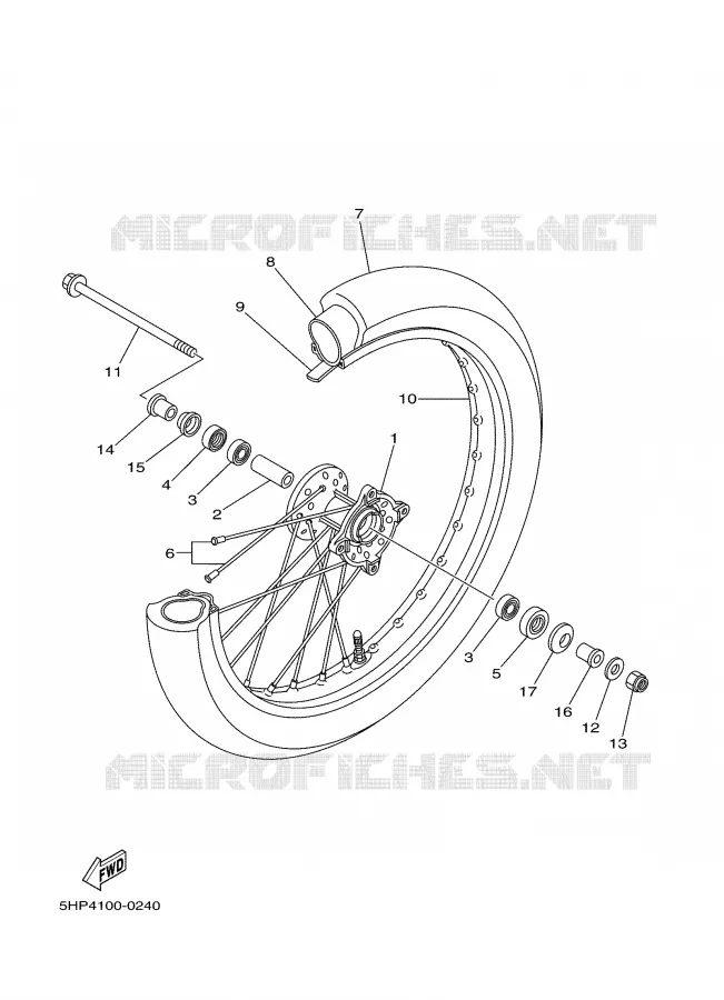 ROUE AVANT 2 Yamaha MOTO 125 2009 TTR BIG WHEELS  TT-R125LWEY