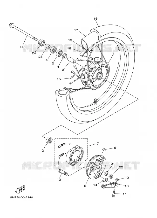 ROUE AVANT Yamaha MOTO 125 2002 TTR  TTR125P