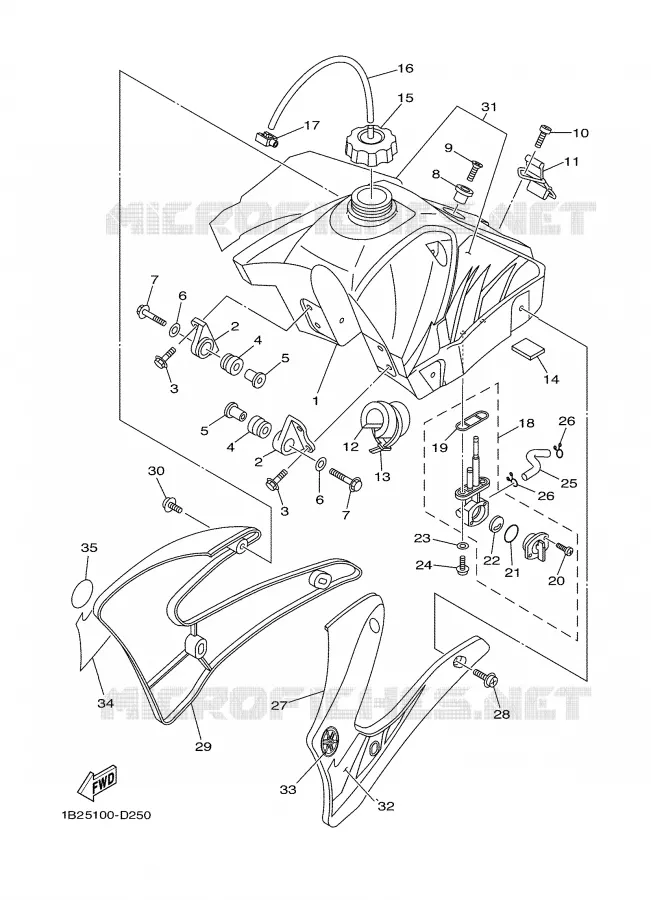 RESERVOIR A ESSENCE Yamaha MOTO 125 2005 TTR  TT-R125T