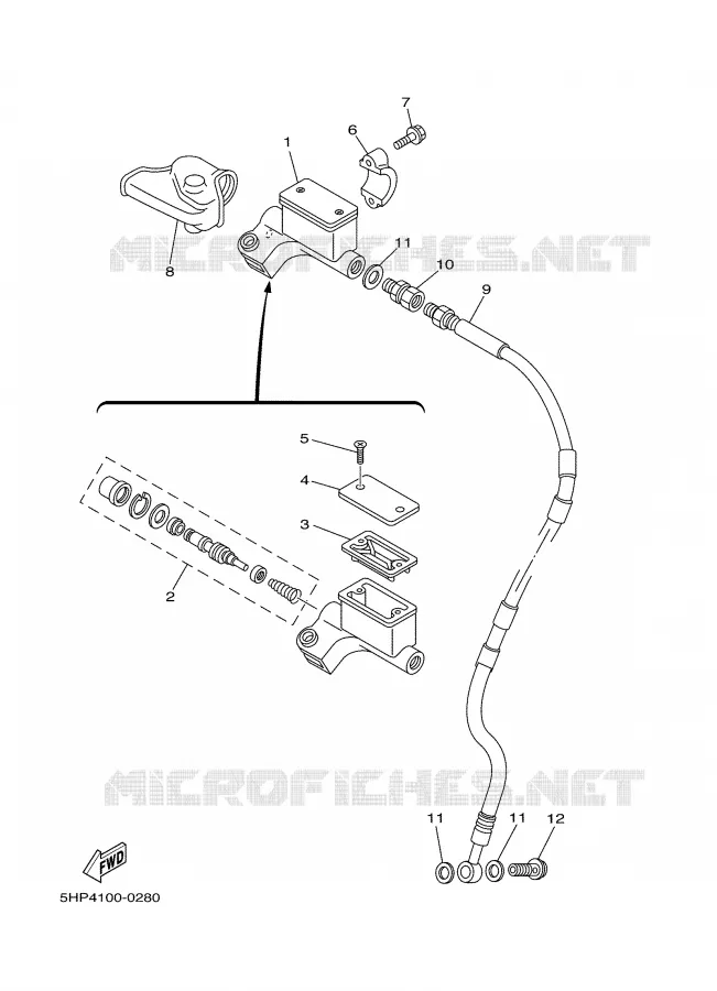MAITRE CYLINDRE AVANT Yamaha MOTO 125 2005 TTR  TT-R125T
