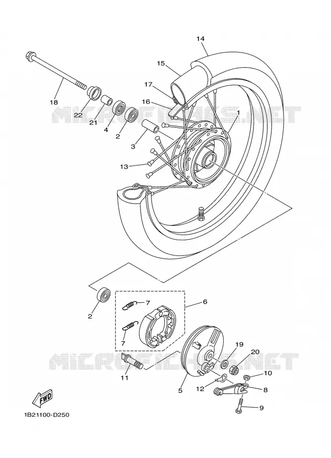 ROUE AVANT Yamaha MOTO 125 2007 TTR  TTR125W