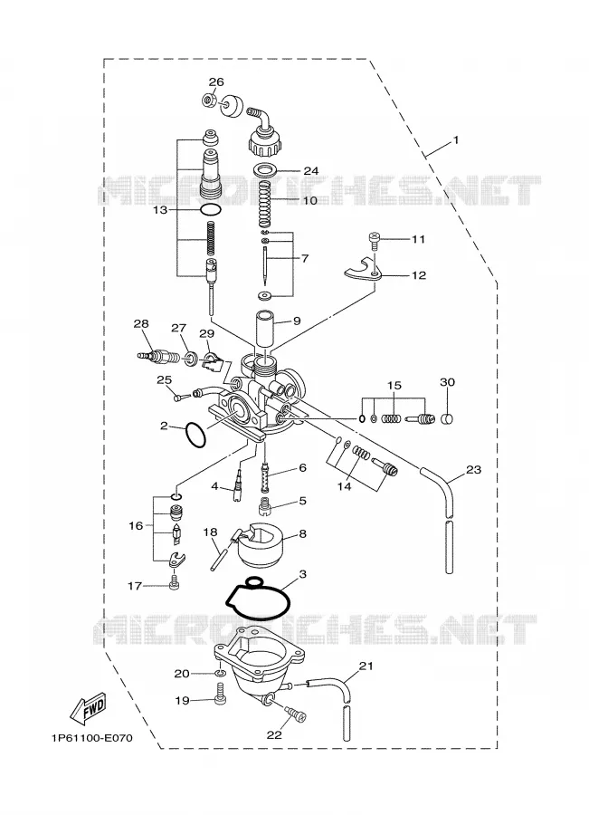 CARBURATEUR Yamaha MOTO 50 2007 TTRE  TTR50EW