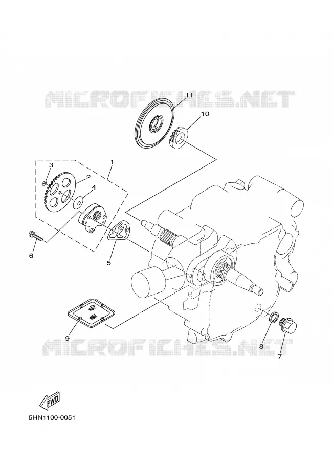 POMPE A HUILE Yamaha MOTO 90 2003 TTR  TTR90