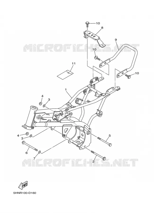 CADRE Yamaha MOTO 90 2005 TTR  TTR90