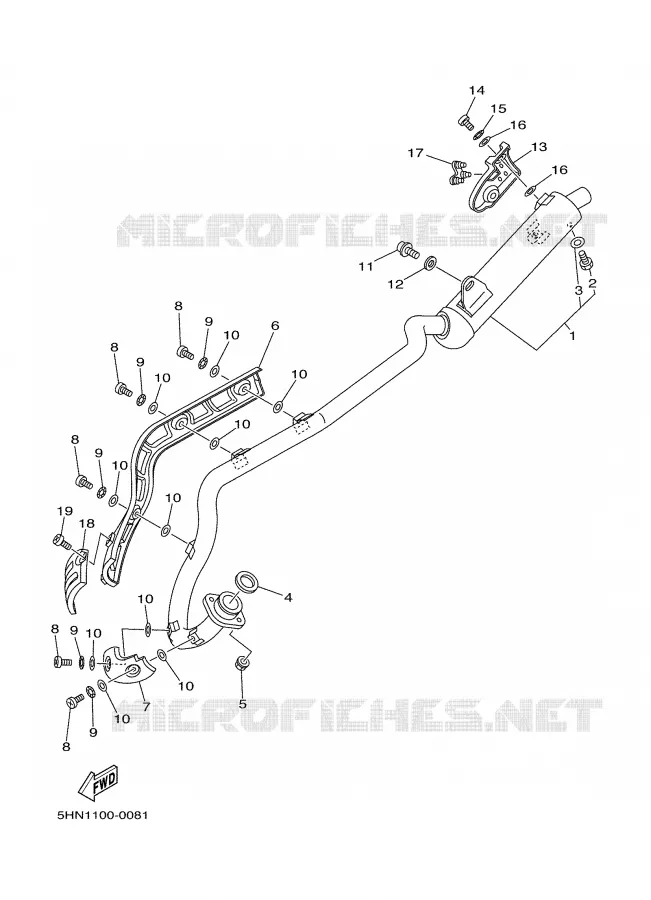 ECHAPPEMENT Yamaha MOTO 90 2003 TTRE  TTR90ER