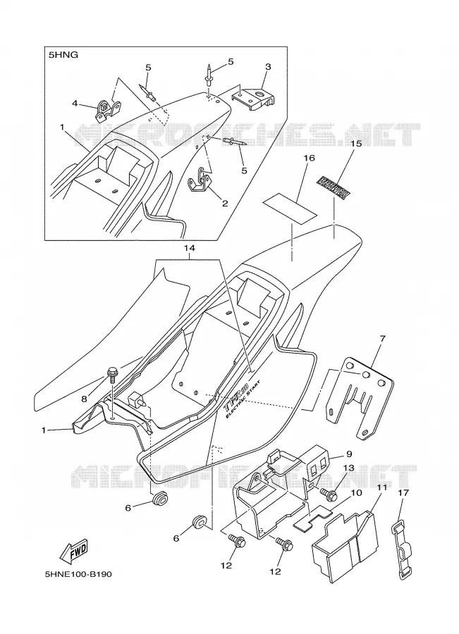 COUVERCLE LATERAL Yamaha MOTO 90 2003 TTRE  TTR90ER