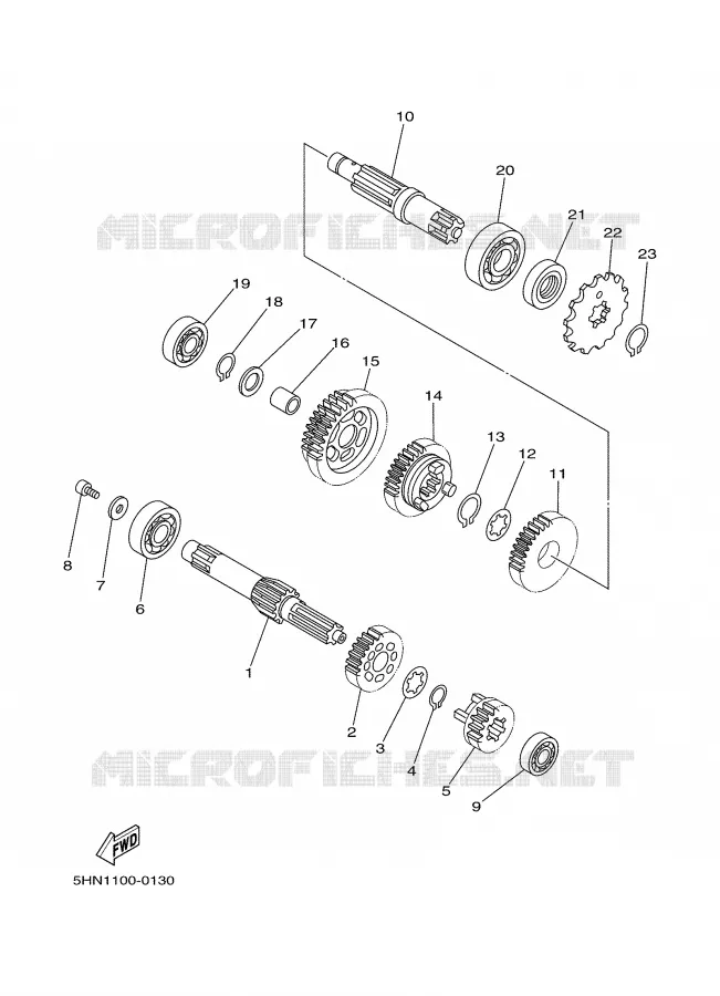TRANSMISSION Yamaha MOTO 90 2004 TTRE  TTR90ES