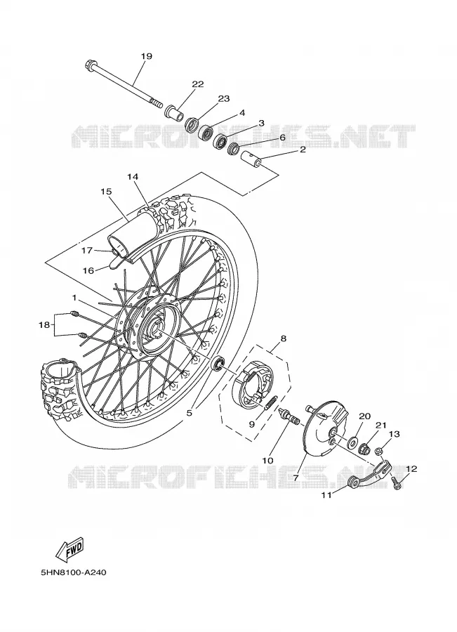ROUE AVANT Yamaha MOTO 90 2004 TTRE  TTR90ES