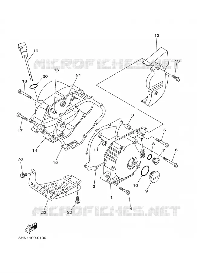 CARTER - MOTEUR 1 Yamaha MOTO 90 2000 TTR  TTR90M