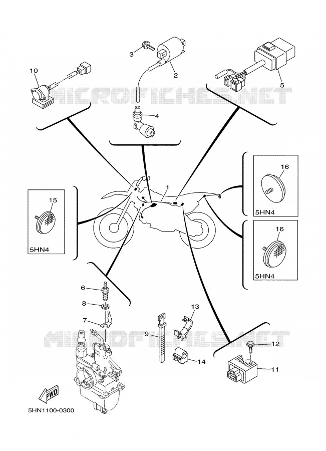 PARTIE ELECTRIQUE 1 Yamaha MOTO 90 2000 TTR  TTR90MC