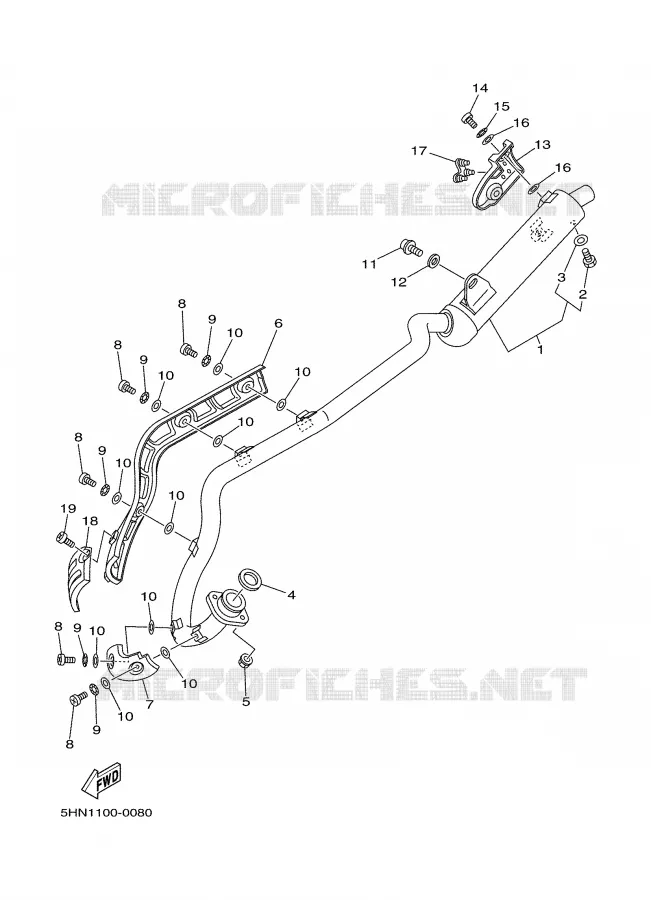 ECHAPPEMENT Yamaha MOTO 90 2001 TTR  TTR90N
