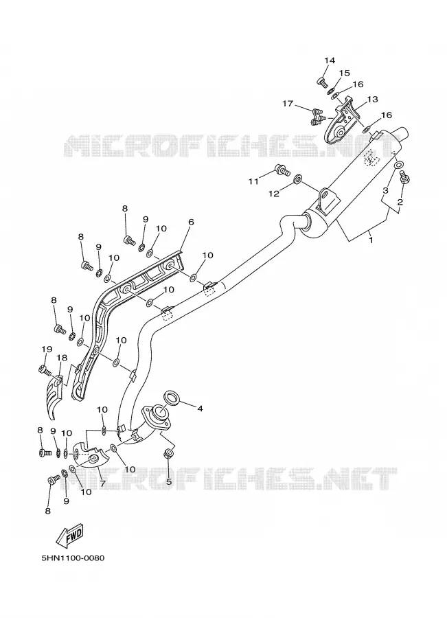 ECHAPPEMENT Yamaha MOTO 90 2002 TTR  TTR90P