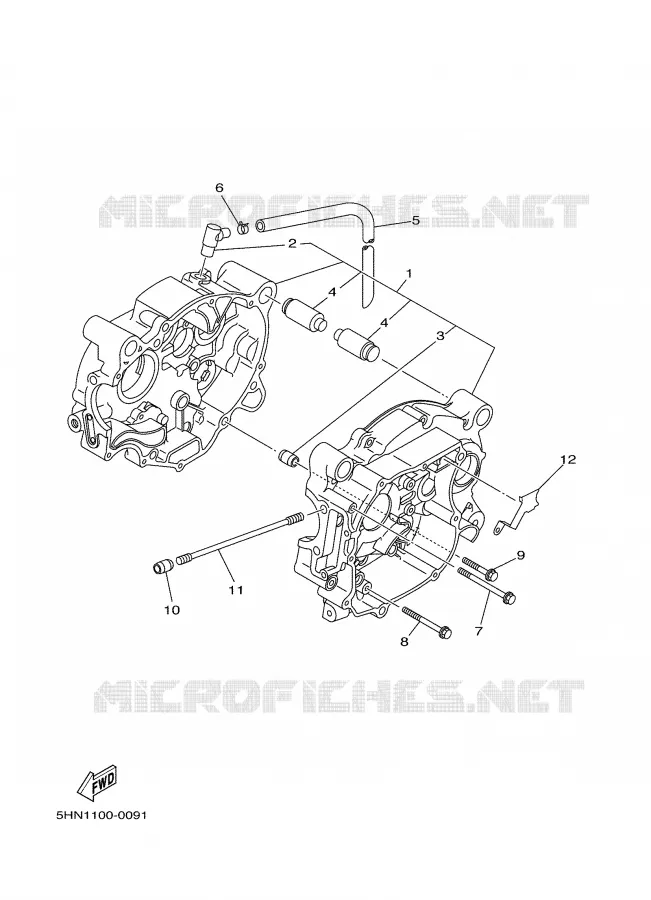 CARTER MOTEUR Yamaha MOTO 90 2005 TTR  TTR90T
