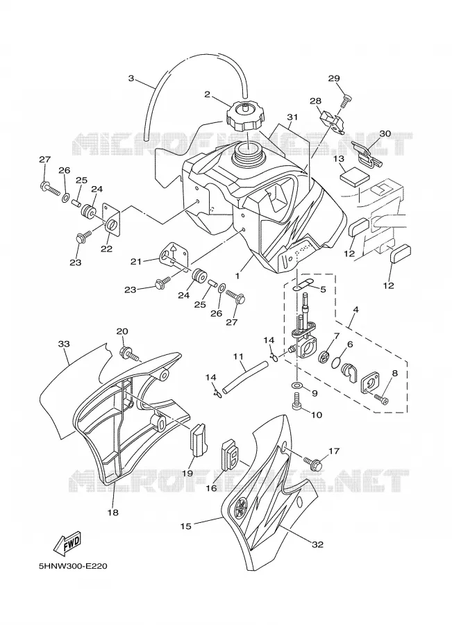 RESERVOIR A ESSENCE Yamaha MOTO 90 2006 TTR  TTR90V