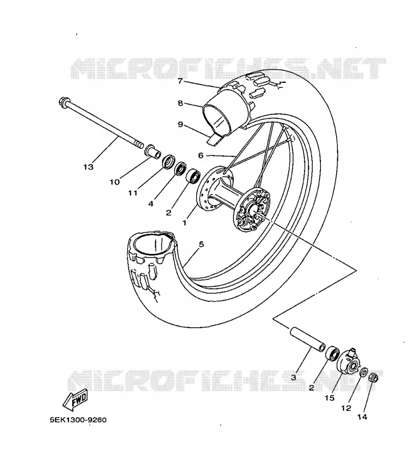ROUE AVANT Yamaha MOTO 125 1999 TW  TW125
