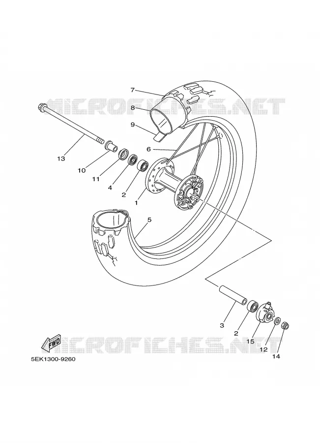 ROUE AVANT Yamaha MOTO 125 2000 TW  TW125