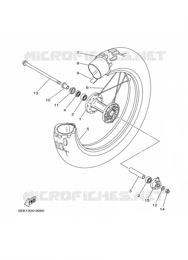 ROUE AVANT Yamaha MOTO 125 2001 TW  TW125