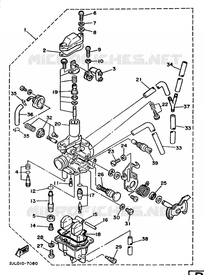 CARBURATEUR Yamaha MOTO 200 1994 TW  TW200E