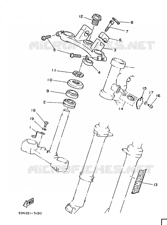 DIRECTION Yamaha MOTO 250 1988 TY  TY250S