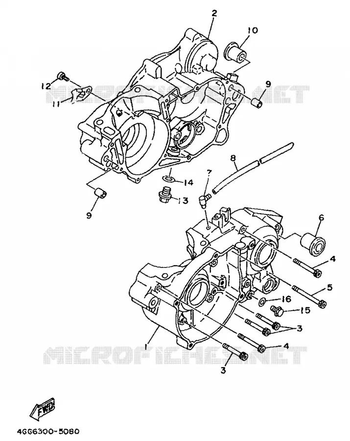 CARTER MOTEUR Yamaha MOTO 250 1996 TY  TY250Z