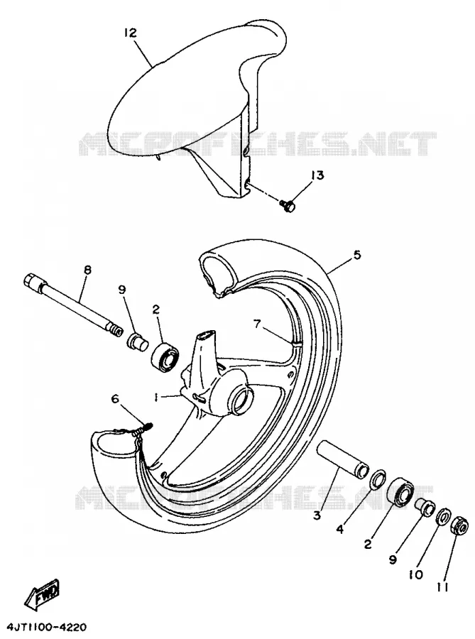 ROUE AVANT Yamaha MOTO 125 1997 TZ  TZ125