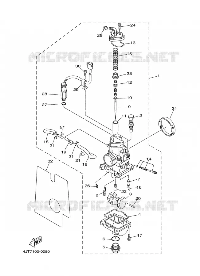 CARBURATEUR Yamaha MOTO 125 2000 TZ  TZ125
