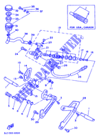 SUPPORT / REPOSE PIEDS pour Yamaha TZ250 de 1989