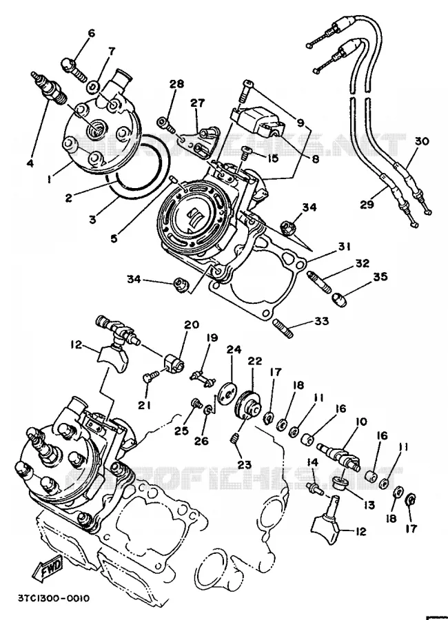 CULASSE Yamaha MOTO 250 1990 TZ  TZ250