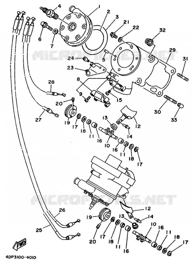 CULASSE Yamaha MOTO 250 1994 TZ  TZ250