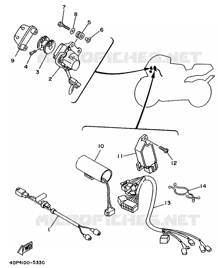 PARTIE ELECTRIQUE 1 Yamaha MOTO 250 1995 TZ  TZ250