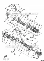 VILEBREQUIN / PISTON pour Yamaha TZ250S de 1986