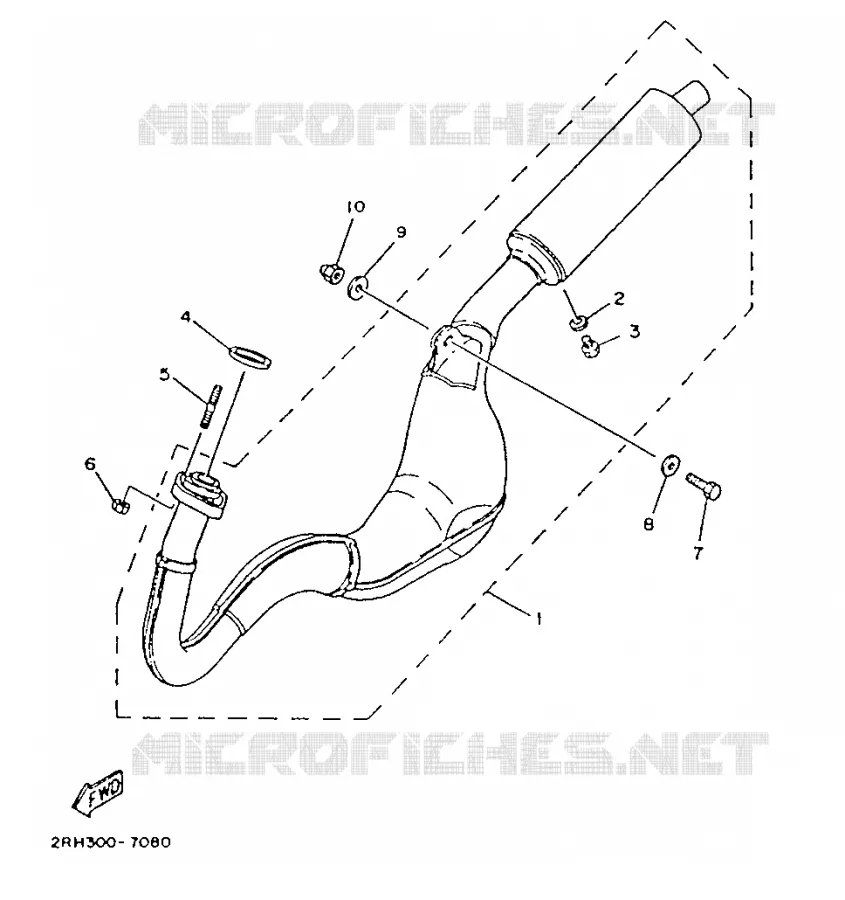 ECHAPPEMENT Yamaha MOTO 125 1988 TZR  TZR125