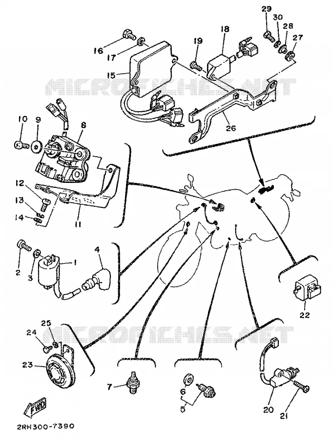 PARTIE ELECTRIQUE 2 Yamaha MOTO 125 1989 TZR  TZR125