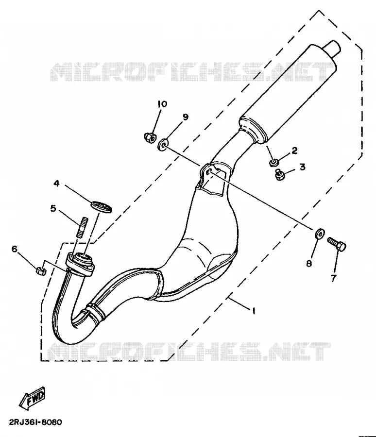 ECHAPPEMENT Yamaha MOTO 125 1990 TZR  TZR125
