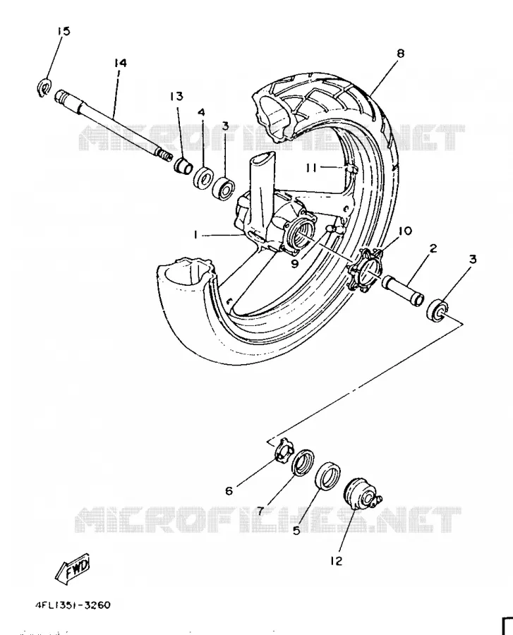 ROUE AVANT Yamaha MOTO 125 1993 TZR  TZR125