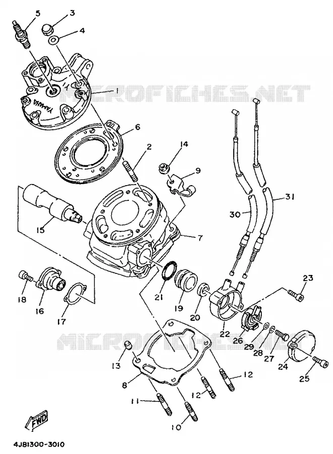 CYLINDRE Yamaha MOTO 125 1993 TZR  TZR125