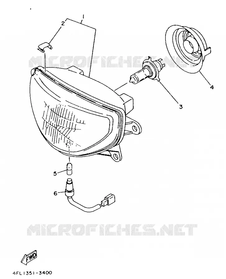 PHARE  Yamaha MOTO 125 1995 TZR  TZR125