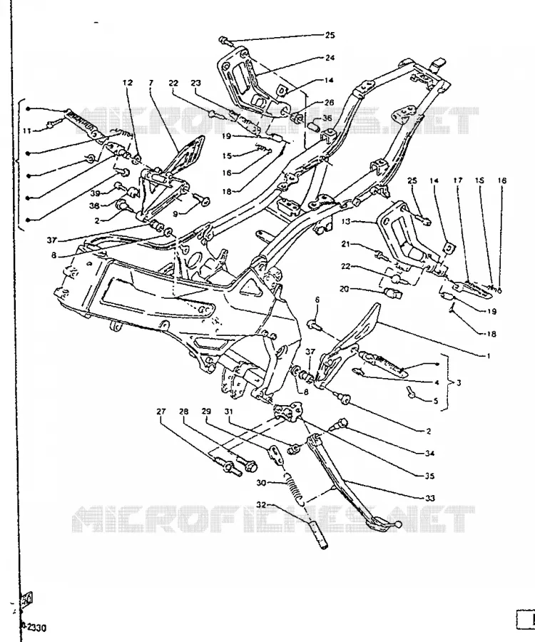 BEQUILLE / REPOSE PIEDS Yamaha MOTO 125 1992 TZR  TZR125R
