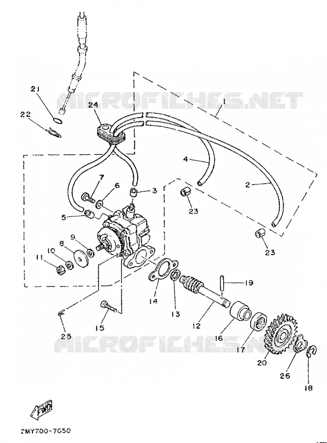 POMPE A HUILE 1 Yamaha MOTO 250 1987 TZR  TZR250