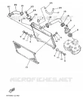 RADIATEUR / DURITES pour Yamaha TZR250 de 1989
