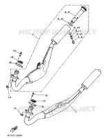 ECHAPPEMENT pour Yamaha TZR250 de 1989