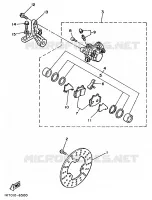 ETRIER DE FREIN ARRIERE pour Yamaha TZR250 de 1989