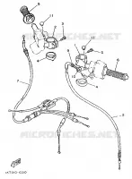 GUIDON ET CABLES pour Yamaha TZR250 de 1989